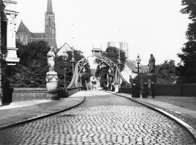 Bridge to the Cathedral, Breslau (modern day Wroclaw) Poland by Jousset